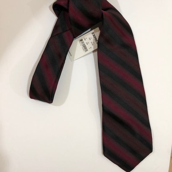 NWT EXPRESS MEN’s TIE Dark Red - Picture 1 of 3